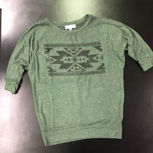 SALE 3for$5 Green Speckled Lightweight Sweater Top